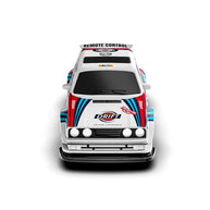 1/43 4WD RCドリフトレーシングカー 青白色 RTR 2.4GHz LEDライト レーシングタイヤ コーン付き MINI RC