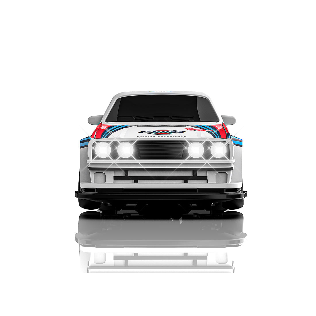 1/43 4WD RCドリフトレーシングカー 青白色 RTR 2.4GHz LEDライト レーシングタイヤ コーン付き MINI RC