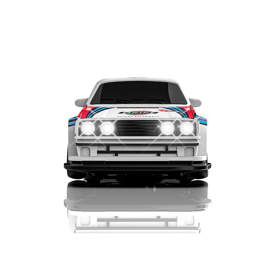 1/43 4WD RCドリフトレーシングカー 青白色 RTR 2.4GHz LEDライト レーシングタイヤ コーン付き MINI RC