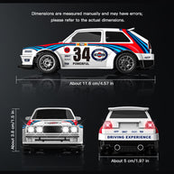 1/43 4WD RCドリフトレーシングカー 青白色 RTR 2.4GHz LEDライト レーシングタイヤ コーン付き MINI RC
