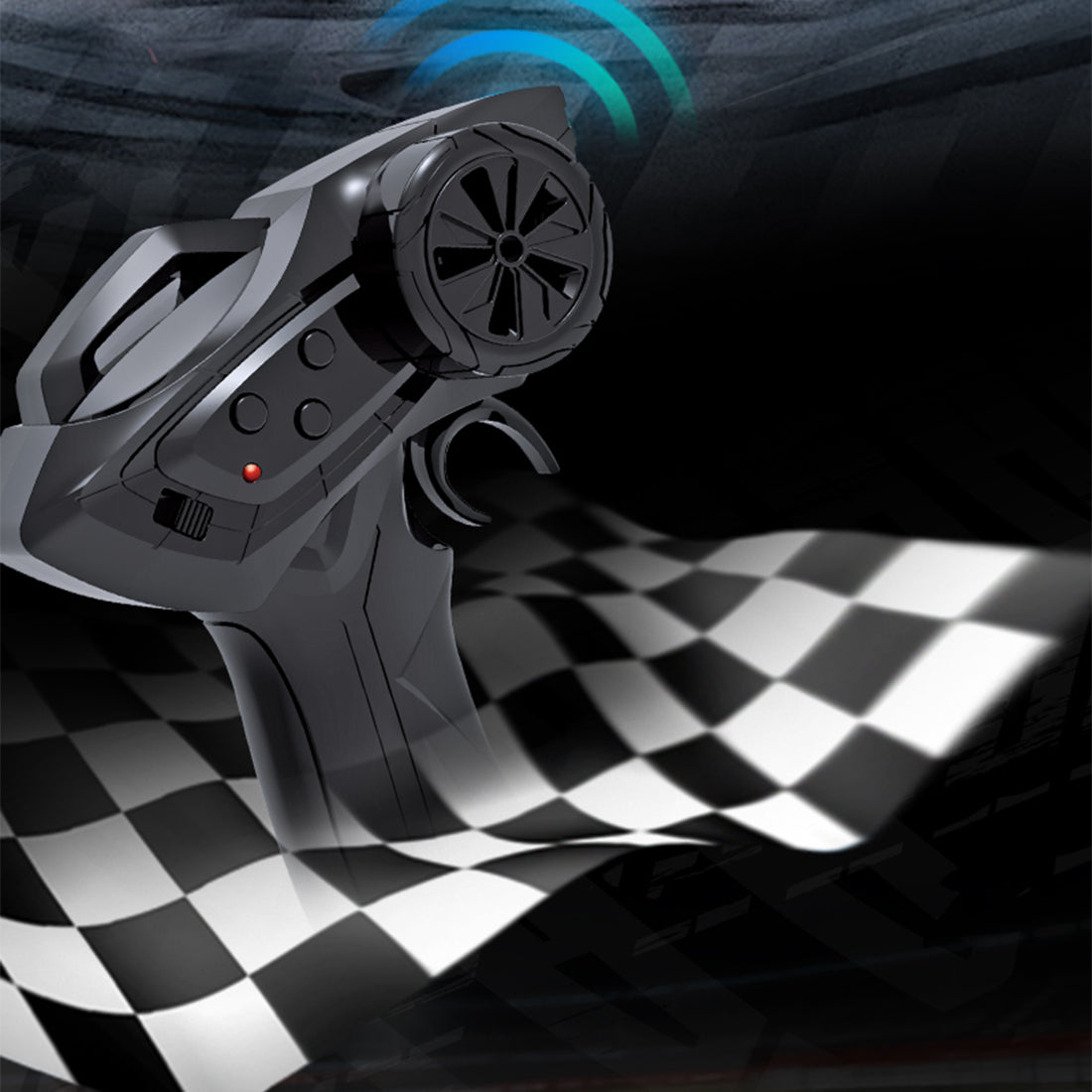 1/43 4WD RCドリフトレーシングカー 青白色 RTR 2.4GHz LEDライト レーシングタイヤ コーン付き MINI RC
