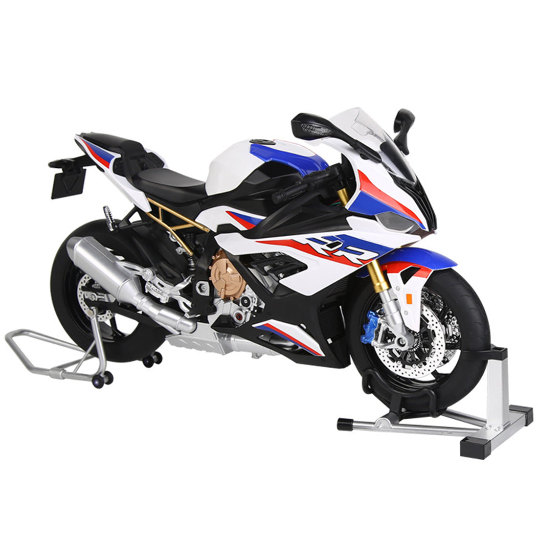 1/6合金バイク模型 R1M/S1000RR｜亜鉛合金&航空アルミCNC加工 ダブル排気噴霧 機械連動可動 音光インタラクティブ コレクションギフト