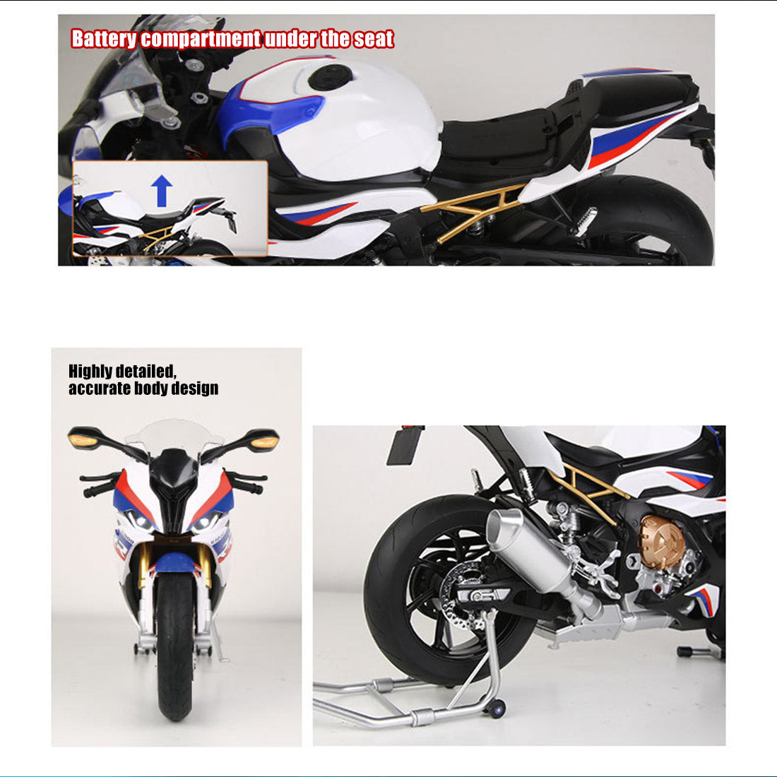 1/6合金バイク模型 R1M/S1000RR｜亜鉛合金&航空アルミCNC加工 ダブル排気噴霧 機械連動可動 音光インタラクティブ コレクションギフト|RTRHOBBYJP