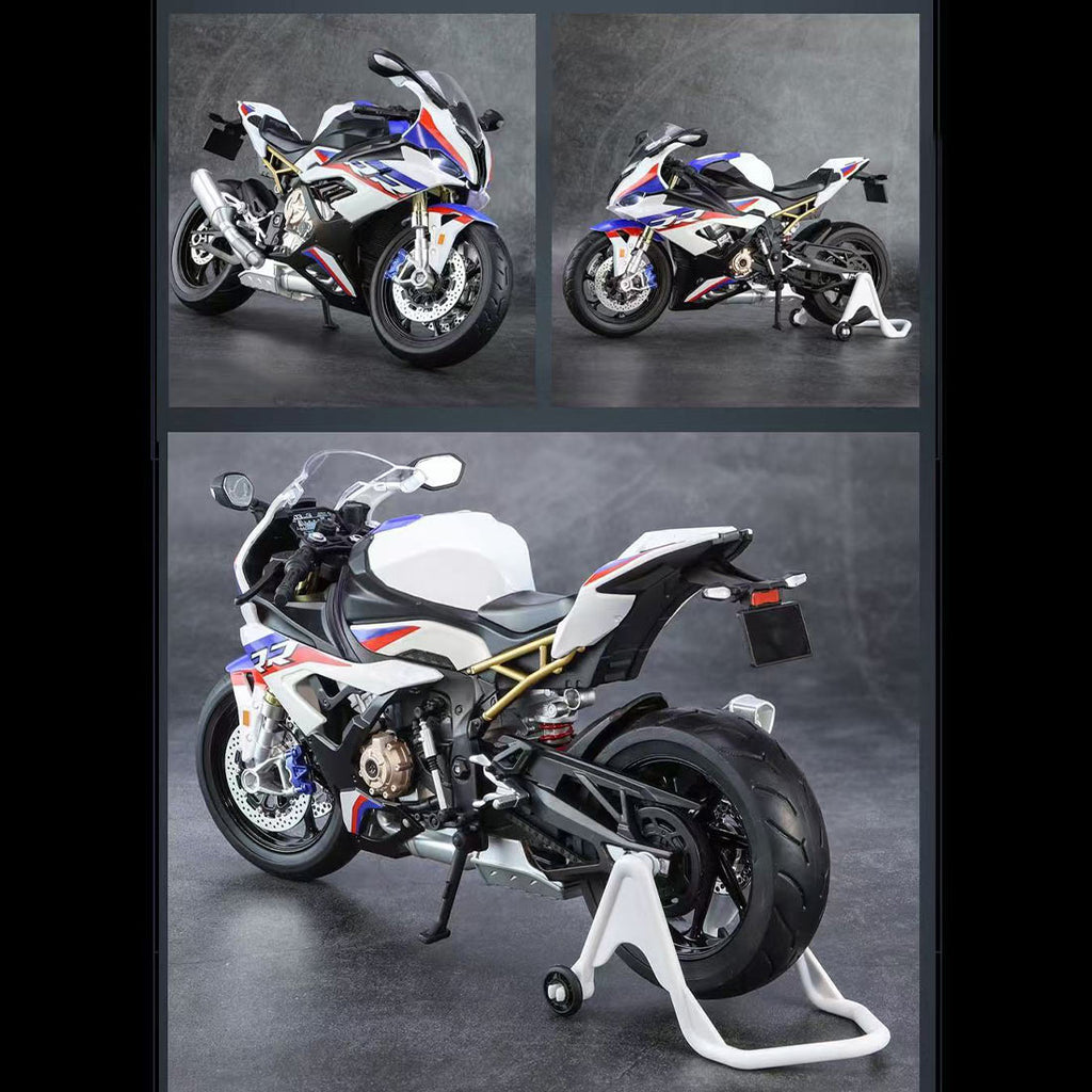 1/6合金バイク模型 R1M/S1000RR｜亜鉛合金&航空アルミCNC加工 ダブル排気噴霧 機械連動可動 音光インタラクティブ コレクションギフト