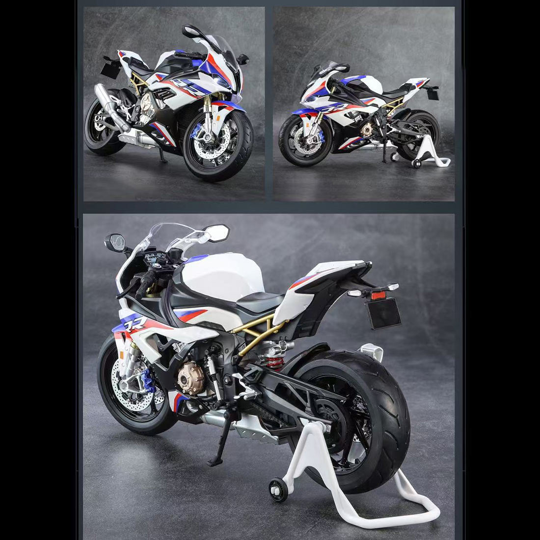 1/6合金バイク模型 R1M/S1000RR｜亜鉛合金&航空アルミCNC加工 ダブル排気噴霧 機械連動可動 音光インタラクティブ コレクションギフト|RTRHOBBYJP