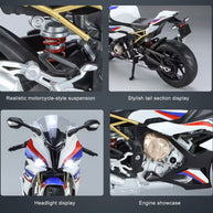 1/6合金バイク模型 R1M/S1000RR｜亜鉛合金&航空アルミCNC加工 ダブル排気噴霧 機械連動可動 音光インタラクティブ コレクションギフト|RTRHOBBYJP