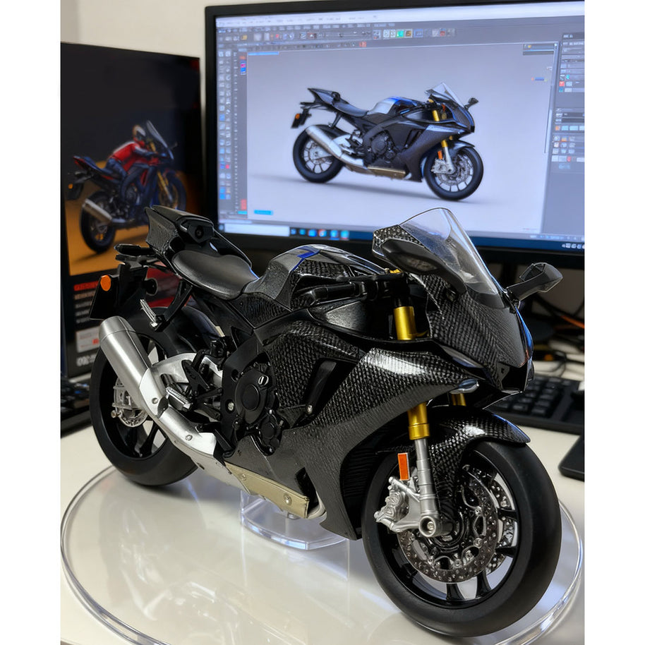 1/6合金バイク模型 R1M/S1000RR｜亜鉛合金&航空アルミCNC加工 ダブル排気噴霧 機械連動可動 音光インタラクティブ コレクションギフト|RTRHOBBYJP
