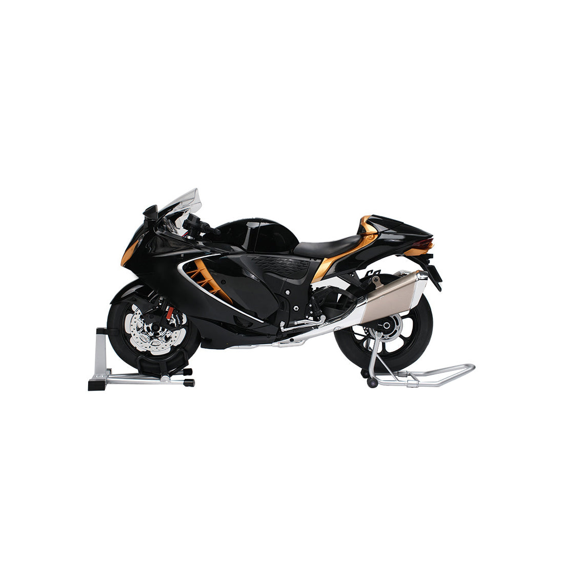 1/6精密合金バイク模型｜航空アルミCNC切削 ダブル排気煙 チェーン&クラッチ機械可動 点火・サウンド・ライトエフェクト 隠し収納設計|RTRHOBBYJP