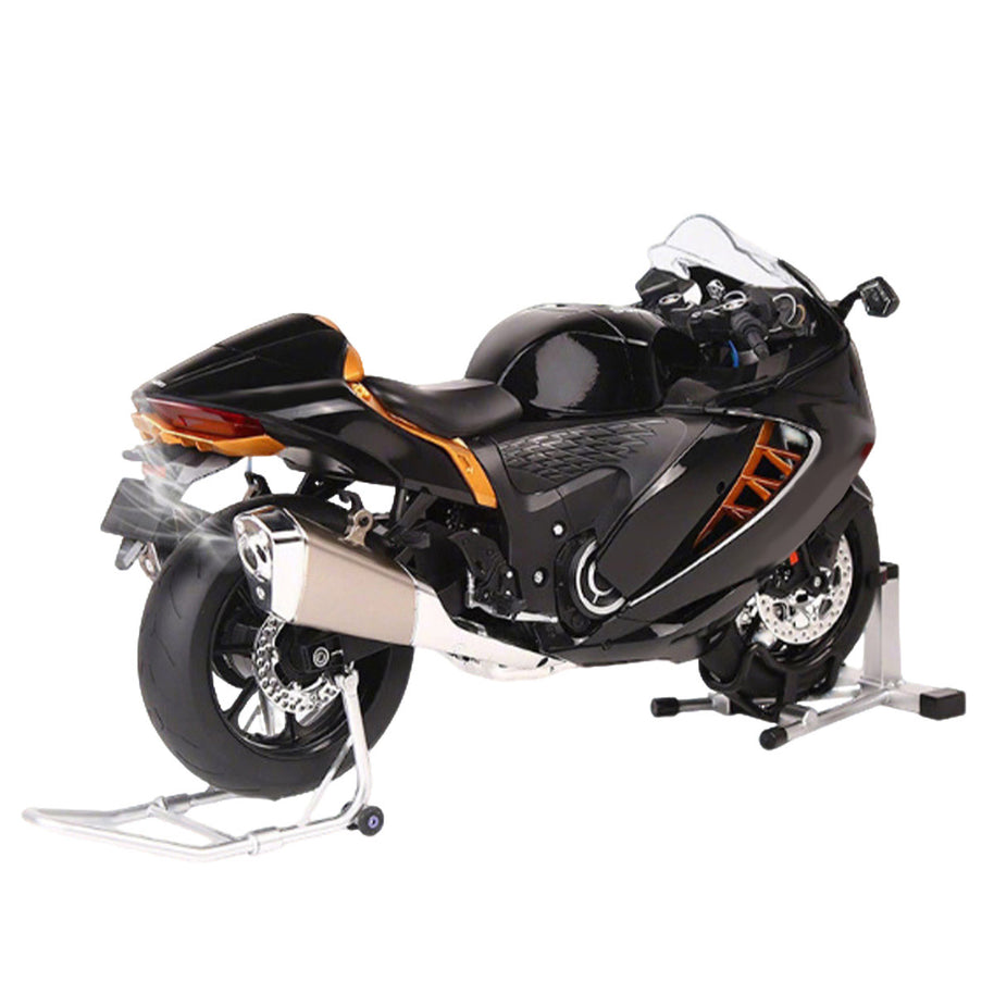 1/6精密合金バイク模型｜航空アルミCNC切削 ダブル排気煙 チェーン&クラッチ機械可動 点火・サウンド・ライトエフェクト 隠し収納設計|RTRHOBBYJP