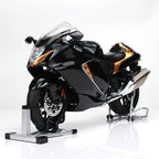 1/6精密合金バイク模型｜航空アルミCNC切削 ダブル排気煙 チェーン&クラッチ機械可動 点火・サウンド・ライトエフェクト 隠し収納設計