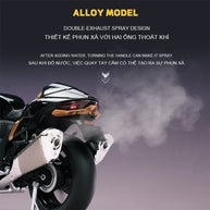 1/6精密合金バイク模型｜航空アルミCNC切削 ダブル排気煙 チェーン&クラッチ機械可動 点火・サウンド・ライトエフェクト 隠し収納設計|RTRHOBBYJP