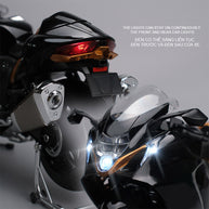 1/6精密合金バイク模型｜航空アルミCNC切削 ダブル排気煙 チェーン&クラッチ機械可動 点火・サウンド・ライトエフェクト 隠し収納設計|RTRHOBBYJP