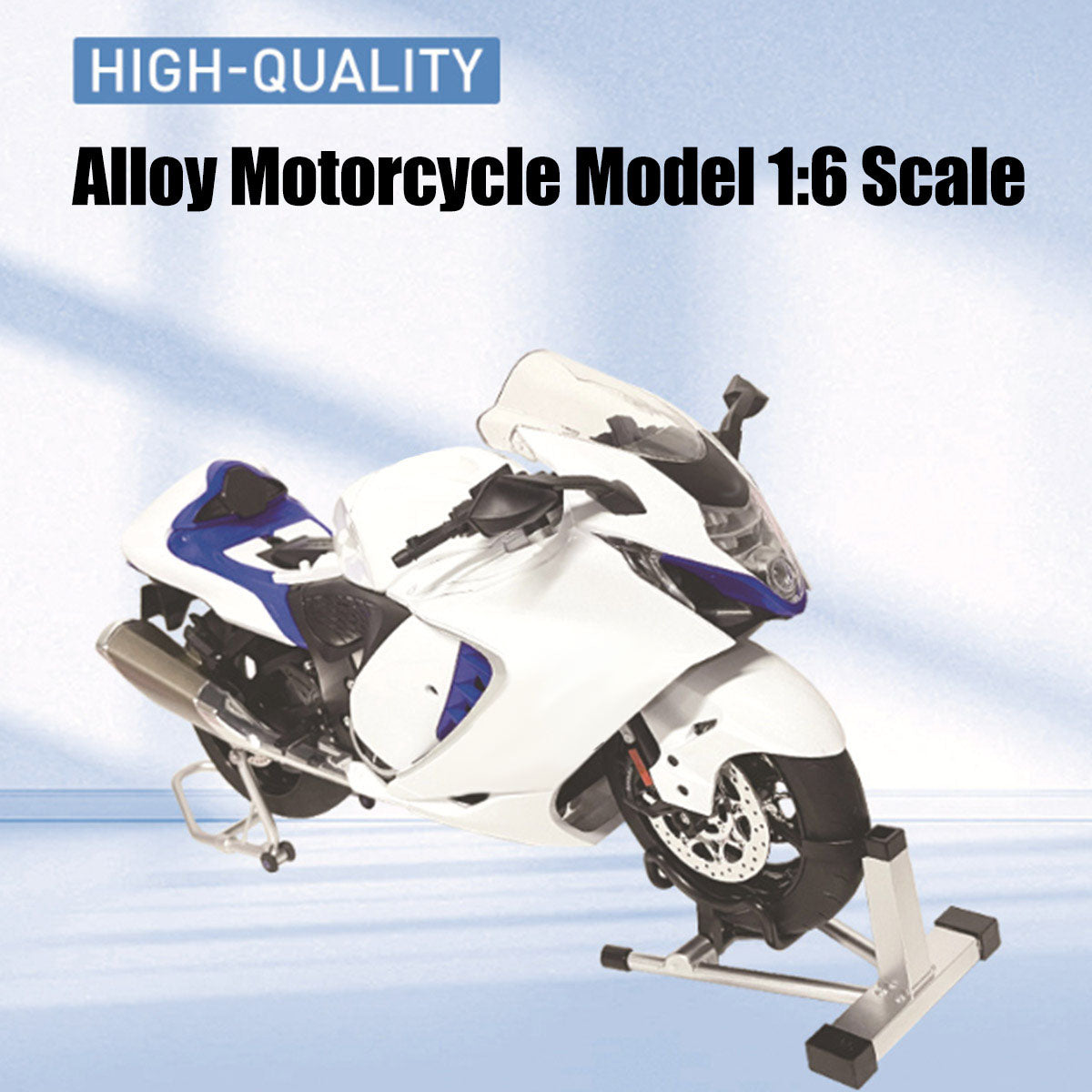 1/6精密合金バイク模型｜航空アルミCNC切削 ダブル排気煙 チェーン&クラッチ機械可動 点火・サウンド・ライトエフェクト 隠し収納設計