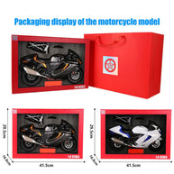 1/6精密合金バイク模型｜航空アルミCNC切削 ダブル排気煙 チェーン&クラッチ機械可動 点火・サウンド・ライトエフェクト 隠し収納設計|RTRHOBBYJP