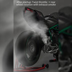 1/6 H2Rトラックエディション合金バイク模型｜航空アルミCNC切削 ダブル排気煙 チェーン&クラッチ機械可動 点火・サウンド・ライト 隠し収納設計