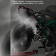 1/6 H2Rトラックエディション合金バイク模型｜航空アルミCNC切削 ダブル排気煙 チェーン&クラッチ機械可動 点火・サウンド・ライト 隠し収納設計|RTRHOBBYJP