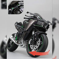 1/6 H2Rトラックエディション合金バイク模型｜航空アルミCNC切削 ダブル排気煙 チェーン&クラッチ機械可動 点火・サウンド・ライト 隠し収納設計|RTRHOBBYJP