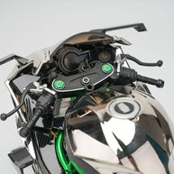 1/6 H2Rトラックエディション合金バイク模型｜航空アルミCNC切削 ダブル排気煙 チェーン&クラッチ機械可動 点火・サウンド・ライト 隠し収納設計|RTRHOBBYJP
