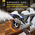1/6合金RCバイク模型｜実機点火・排気噴霧機能 エンジンサウンド フルLEDライト 手動&リモコンデュアル操作 デスクトップディスプレイ