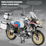 1/6 R1250GS合金RCバイク模型｜実機点火・排気噴霧 リアルエンジンサウンド フルLEDライト 手動&リモコン両用操作 コレクションモデル|RTRHOBBYJP