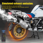 1/6 R1250GS合金RCバイク模型｜実機点火・排気噴霧 リアルエンジンサウンド フルLEDライト 手動&リモコン両用操作 コレクションモデル