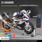1/6 S1000RR合金RCバイク模型｜実機点火・排気噴霧 リアルエンジンサウンド フルLEDライト 手動&リモコンデュアル操作 コレクションギフト