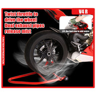 1/6スケール V4R合金バイク模型｜レッド 点火・排気煙噴霧搭載 光音響エフェクト 機械可動 シート隠し収納 バイクコレクション|RTRHOBBYJP