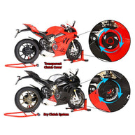 1/6スケール V4SP2/V4S合金バイク模型｜黒/赤2色展開 点火・排気煙噴霧搭載 光音響エフェクト 精密機械可動 大人向けコレクション|RTRHOBBYJP