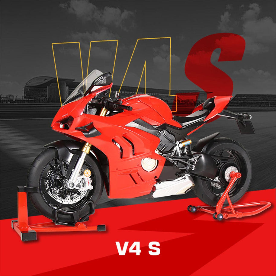 1/6スケール V4SP2/V4S合金バイク模型｜黒/赤2色展開 点火・排気煙噴霧搭載 光音響エフェクト 精密機械可動 大人向けコレクション|RTRHOBBYJP
