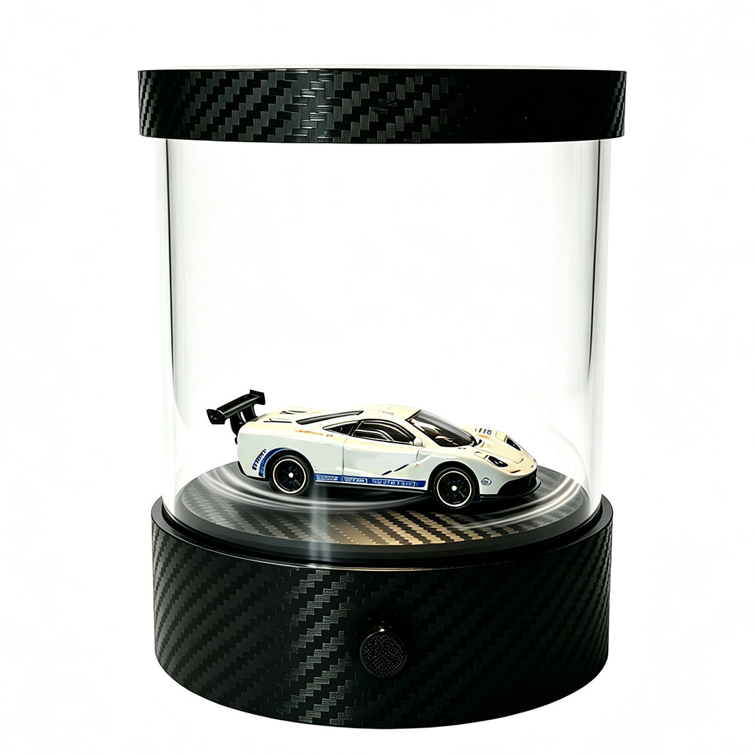 1/64ミニカー回転スタンド｜3色LED調光 360°自動回転 アクリル防塵 デスクトップコレクションケース |RTRHOBBYJP