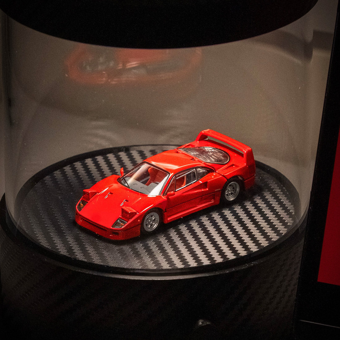 1/64ミニカー回転スタンド｜3色LED調光 360°自動回転 アクリル防塵 デスクトップコレクションケース |RTRHOBBYJP