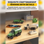 1/64ミニ軍用RCカー｜2.4G干渉防止 合金ボディ 4WDオフロード APP連動 調速・音響LEDライト 自動デモモード RTF