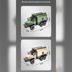1/64ミニ軍用RCカー｜2.4G干渉防止 合金ボディ 4WDオフロード APP連動 調速・音響LEDライト 自動デモモード RTF
