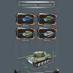 1/64スケール RC戦車 2.4GHz 赤外線バトル戦車 砲塔回転 発射音LEDライト搭載 RTR｜技適シール
