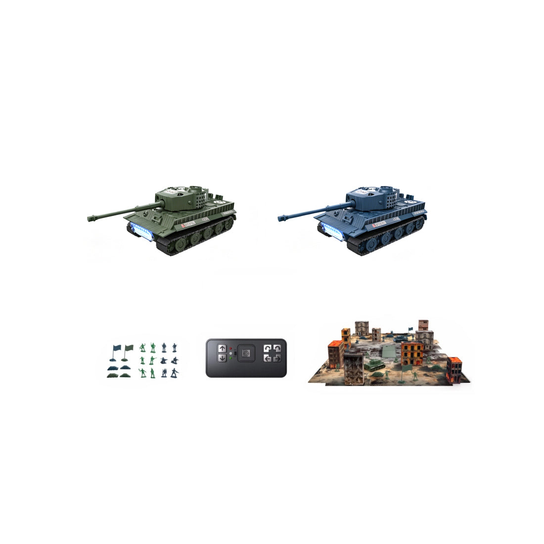 1/64スケール RC戦車 2.4GHz 赤外線バトル戦車 砲塔回転 発射音LEDライト搭載 RTR｜技適シール