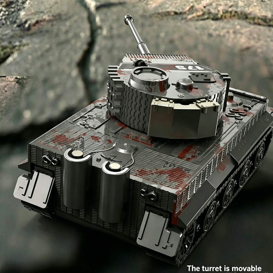 1/64スケール RC戦車 2.4GHz 赤外線バトル戦車 砲塔回転 発射音LEDライト搭載 RTR｜技適シール