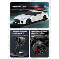 1/64 2.4G 4CH 4WD RCドリフトカー 白色 RTR版 半プロポーショナルステアリング ブレーキキャリパー MINI RC