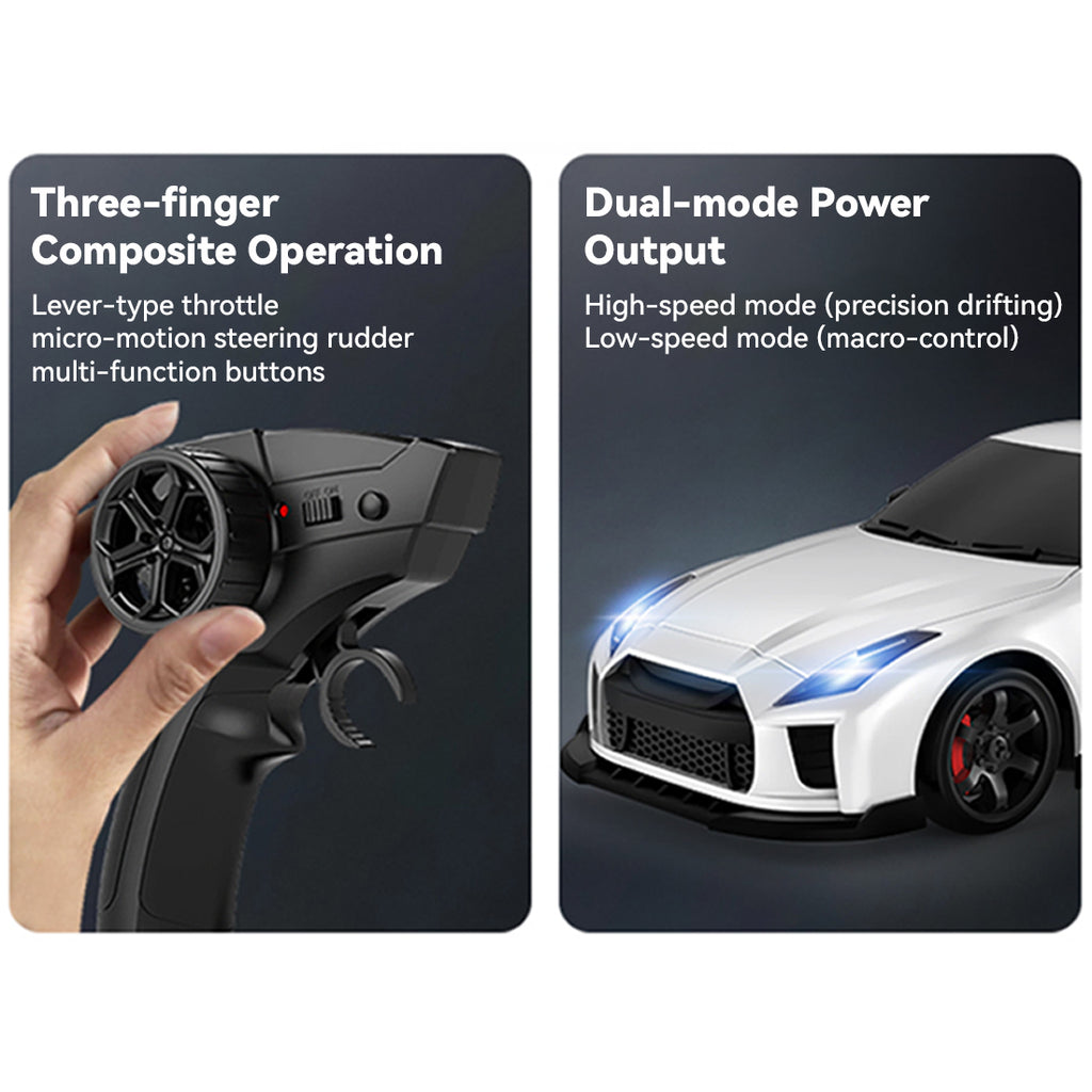 1/64 2.4G 4CH 4WD RCドリフトカー 白色 RTR版 半プロポーショナルステアリング ブレーキキャリパー MINI RC