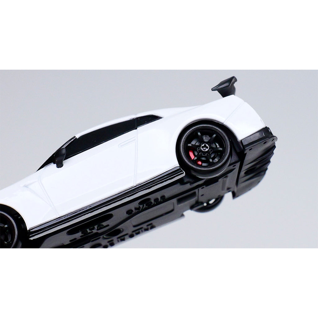 1/64 2.4G 4CH 4WD RCドリフトカー 白色 RTR版 半プロポーショナルステアリング ブレーキキャリパー MINI RC