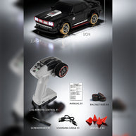 1/64 2.4G全プロポーショナル4WD RCドリフトカー  ジャイロステアリング LEDライト 磁気充電 MINI RC