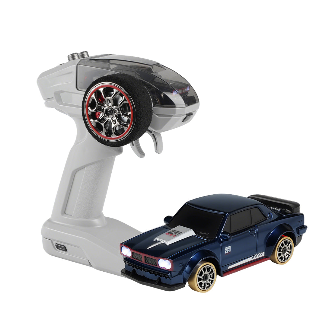 1/64 2.4G全プロポーショナル4WD RCドリフトカー  ジャイロステアリング LEDライト 磁気充電 MINI RC
