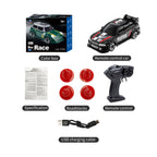 1/64 4WD RCドリフトカー 黒色 2.4GHz 精密ステアリング調整 RTR デスクトップミニレーシングカー MINI RC