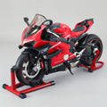 1/7スケール V4合金バイク模型｜レッドカーボン調 点火・排気煙噴霧機能搭載 光音響再現 精密機械可動 大人向けコレクション