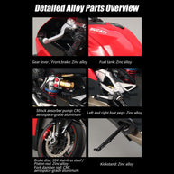 1/7スケール V4合金バイク模型｜レッドカーボン調 点火・排気煙噴霧機能搭載 光音響再現 精密機械可動 大人向けコレクション|RTRHOBBYJP