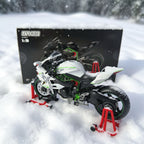 1/9 H2合金バイクモデル｜点火音響&ライト効果 排気ミスト噴射 可動ギア構造 隠しバッテリー収納 コレクション模型