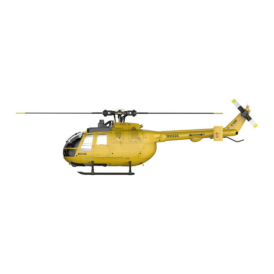 RC ERA C180 (BO 105機体) 1/25 Scale RCヘリコプター 2.4G 6CH フライバーレス単ローター 気圧+TOF LiDAR高度保持 光学流れ測位 RTF版