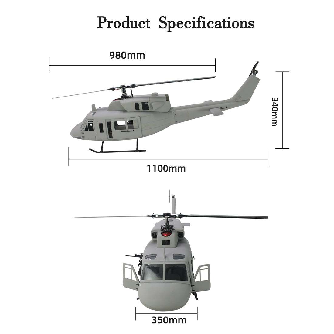 FLISHRC FL500 UH-1N 500クラス RCヘリコプター 2.4G 6CH FLISHRC L7 GPS4方式測位 リアルコックピット RTF版