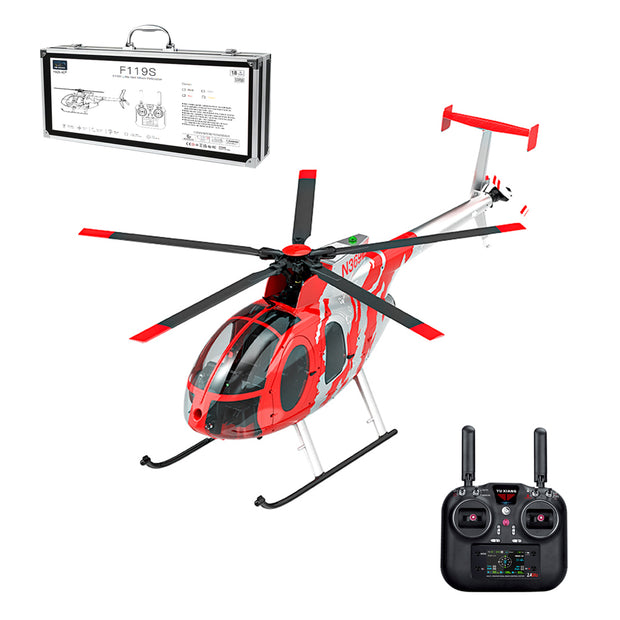 YU XIANG F119S MD500 1/16スケール RCリトルバード軍用ヘリコプター RTF版 2.4G 9CH 6G/3D切替 開閉可能コックピット