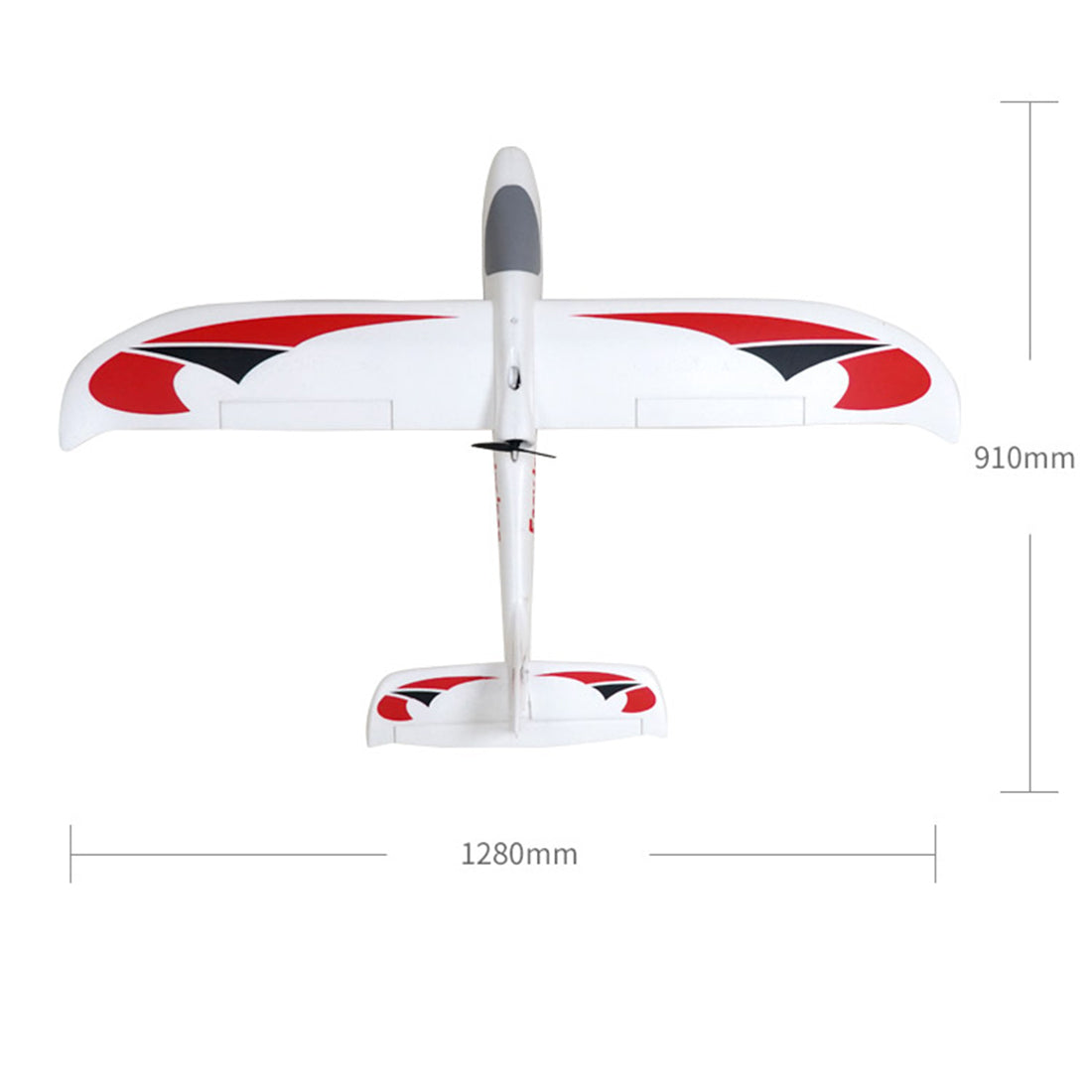 2.4G 4CH RCグライダー 1280mm翼幅 EPP固定翼 プッシャープロペラ PNPバージョン
