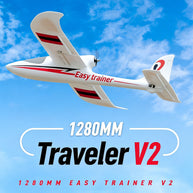 2.4G 4CH RCグライダー 1280mm翼幅 EPP固定翼 プッシャープロペラ PNPバージョン